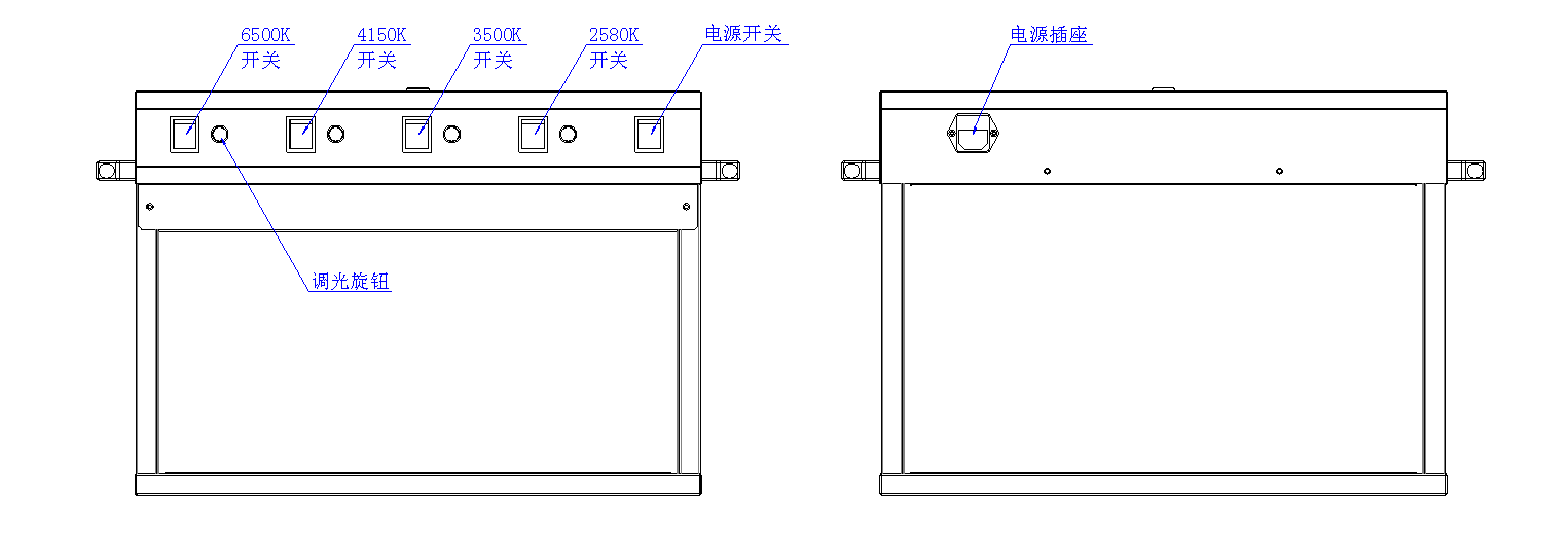 定制燈箱功能標注